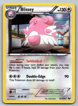 Blissey 82/108 Reverse Holo Pokemon Reverse Holo LP Dark Explorers - Image 1