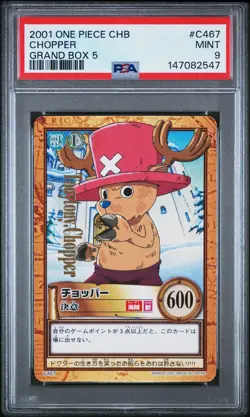 2001 Japanese One Piece CHB Gold Foil Chopper C467 PSA 9 MINT Grand 5 - Image 3