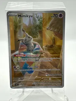 SEALED Pokemon Center Exclusive SVP #075 Mimikyu ETB Promo Pokemon TCG Card - Image 1