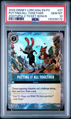 2025 DISNEY LORCANA EN P3-PROMO #27 PUTTING IT ALL TOGETHER PSA 10 - Image 1