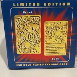 SEALED Pokemon Charizard Limited Edition 23K Gold-Plated Trading Card - Image 3