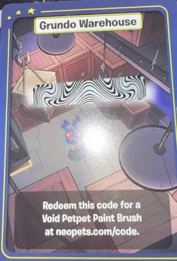 VOID PETPET PAINT BRUSH -In Game Redeemable Code Card- Neopets TCG - Image 1