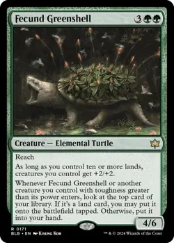 Fecund Greenshell [Bloomburrow] MTG - Image 1