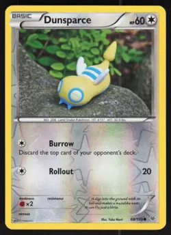 Dunsparce 68/108 Common Roaring Skies Pokemon Reverse Holo Lightly Played - Image 1