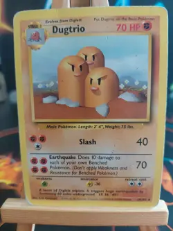 Pokemon TCG Dugtrio Base Set 19/102 Regular Rare Unlimited Non-Holo Card - Image 1