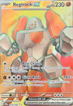 Regirock ex - 214/182 - Destined Rivals - Ultra Rare - NM - Pokemon TCG - Image 4