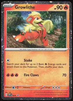 Scarlet & Violet Promo Growlithe 024 Holo Promo Pokemon (Cosmos Holo) NM/M - Image 1