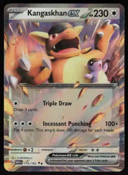 Kangaskhan ex 115/165: 151 Pokemon TCG Near Mint - Image 1