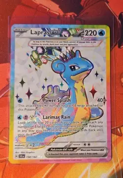 The Pokemon Company Pokemon TCG Lapras ex 158/142 Stellar Crown Ultra Rare Holo - Image 1