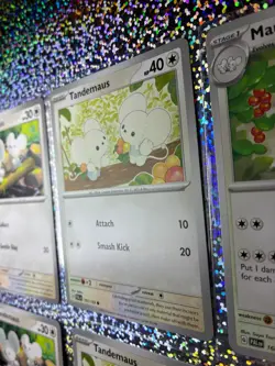 Pokemon TCG Paldea Evolved Regular 168/193 Maushold; 166/193 & 167/193 Tandemaus - Image 4