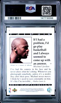 MICHAEL JORDAN 2 UPPER DECK MJ RARE AIR UPPER DECK PSA 9 - Image 2