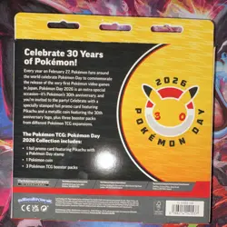 Pokemon TCG Pokemon Day 2026 Collection Box Pikachu Promo Coin 3 Packs - Image 2