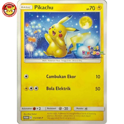 Pikachu Promo 172/SM-P Stamped Toys Kingdom Pokemon Indonesia - Image 1