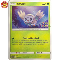 Rowlet Promo 169/SM-P Stamped Toys Kingdom Pokemon Indonesia - Image 1