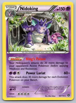 Nidoking 45/114 Steam Siege Pokemon MP - Image 1
