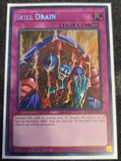Yugioh Skill Drain RA02-EN077 Secret Rare 1st Ed NM - Image 1
