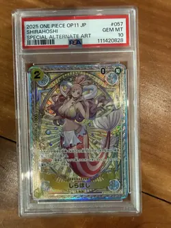 2025 One Piece OP11 JP SHIRAHOSHI Special Alternate Art #057 PSA 10🔥🔥 - Image 1