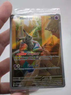 Pokemon TCG Mimikyu 075 Promo SEALED Scarlet & Violet Cards Full Art Holo - Image 1