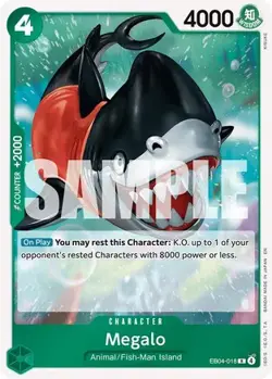 Megalo EB04-018 Rare One Piece Card - NM - Image 1