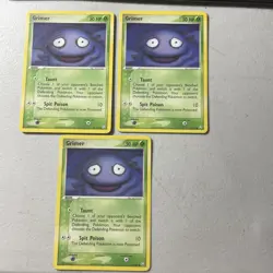 Ex Team Rocket Returns Grimer Pokemon Card Lp X3 - Image 1