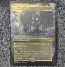 MTG Three Tree City 338 Foil Rare Legendary Land - Bloomburrow English 2024 - Image 1
