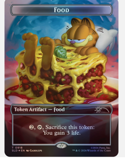 MTG Secret Lair Garfield Food Token Lasagna FOIL Magic Cats are the Best Presale - Image 1