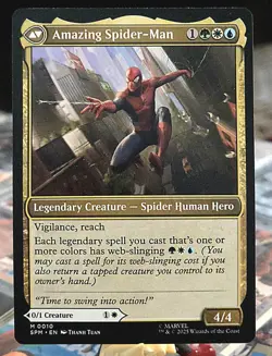 Peter Parker\Amazing Spider-Man | MTG Marvel SPM | Mythic DFC Hero Token | NM - Image 1