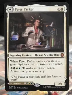 Peter Parker\Amazing Spider-Man | MTG Marvel SPM | Mythic DFC Hero Token | NM - Image 2