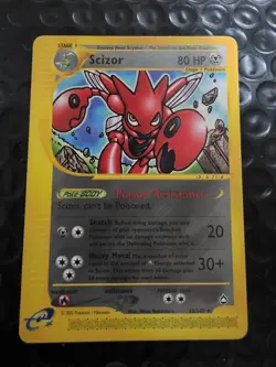 Pokemon TCG Card Scizor 32/147 Aquapolis Regular Non-holo Lightly Played - Image 1