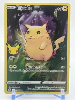 Pikachu 005/025 Celebrations Holo Rare Pokemon TCG NM "FAT PIKACHU" 😍 (E) - Image 1
