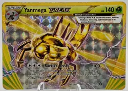 2016 Pokemon Steam Siege Yanmega BREAK 8/114 Holo TCG EN Excellent - Image 1