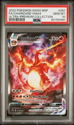 2022 POKEMON SWSH BLACK STAR PROMO FA/CHARIZARD VMAX GEM MT 10 - Image 1