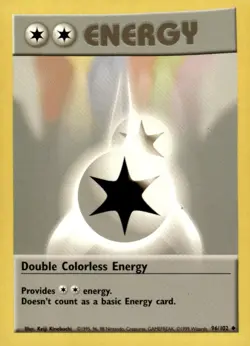 Double Colorless Energy 96/102 Uncommon Base Set Unlimited Heavily Played - Image 1