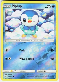 Piplup 32/156 Common Ultra Prism Pokemon Reverse Holo Lightly Played - Image 1