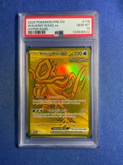 2025 POKEMON PRE EN-PRISMATIC EVOLUTIONS #178 WALKING WAKE ex HYPER RARE PSA 10 - Image 1