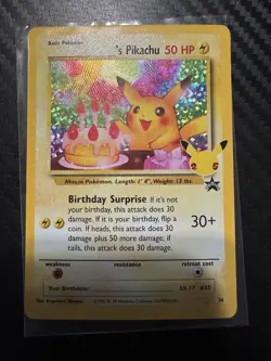 Pokemon Pikachu TCG 25th Birthday Celebration Edition - Image 1