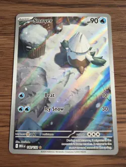 Pokemon TCG Snover 140/132 Illustration Rare IR Pokemon Mega Evolution Full Art - Image 1
