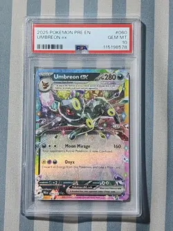 2025 Pokemon Umbreon EX #060 PSA 10 GEM MT Trading Card - Image 1