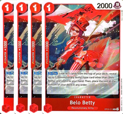 One Piece TCG - 4er Playset - OP05-015 Belo Betty R/EN/NM - Image 1