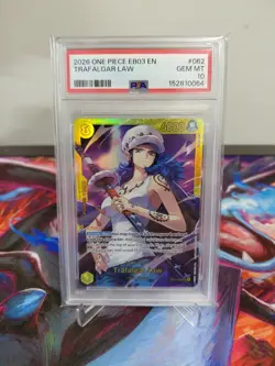 PSA 10 Trafalgar Law EB03-062 Extra Booster: One Piece Heroines Edition Foil - Image 1
