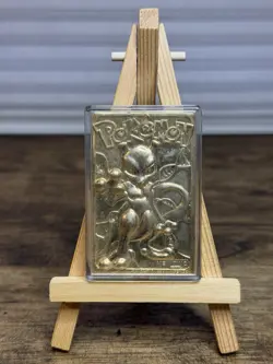 1999 Pokemon 23k Gold Plated Mewtwo Burger King Trading Card - Image 3