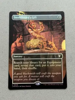 Steelshaper's Gift #629 Borderless FOIL - MTG Commander Masters CMM - NM / Mint - Image 1