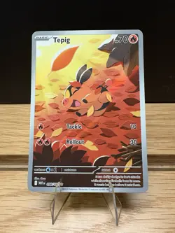 Pokemon TCG Eng WHT 096/086 Tepig Illustration Rare Holo NM/Mint Condition - Image 1