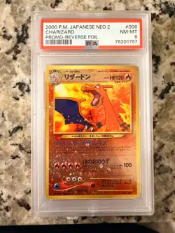 The Pokemon Company Charizard Neo Premium File 2 006 Promo Reverse Holo PSA 8 Jp - Image 1
