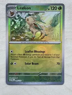 Pokemon Leafeon 005/131 Prismatic Evolution Master Ball Rare NM - Image 1