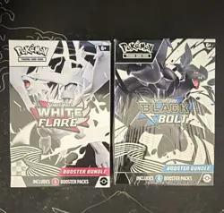 2 Pokemon TCG Black Bolt & White Flare Booster Bundle Lot Sealed New - Image 1