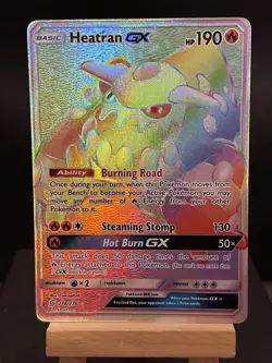 Pokemon Card Heatran GX 238/236 Unified Minds Secret Rare Near Mint - Image 1