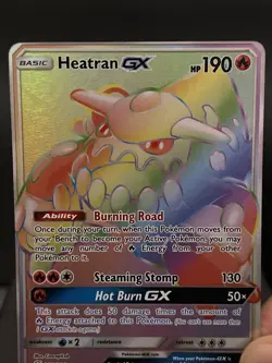 Pokemon Card Heatran GX 238/236 Unified Minds Secret Rare Near Mint - Image 2