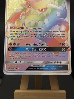 Pokemon Card Heatran GX 238/236 Unified Minds Secret Rare Near Mint - Image 3