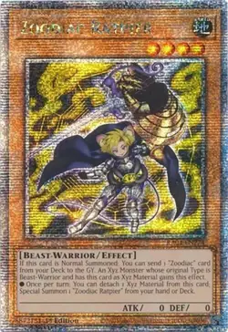 Yugioh! LP Zoodiac Ratpier - RA04-EN274 - Quarter Century Secret Rare - 1st Edit - Image 1